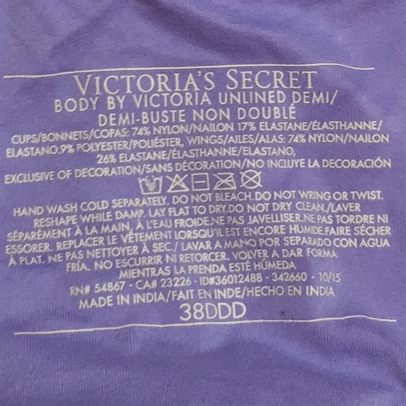 Victoria Secret Underlined Demi 38DDD 
Lavender - Picture 4 of 8